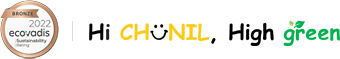 ecovadis 2022 BRONZE Sustainability Rating · Hi CHUNIL, High green